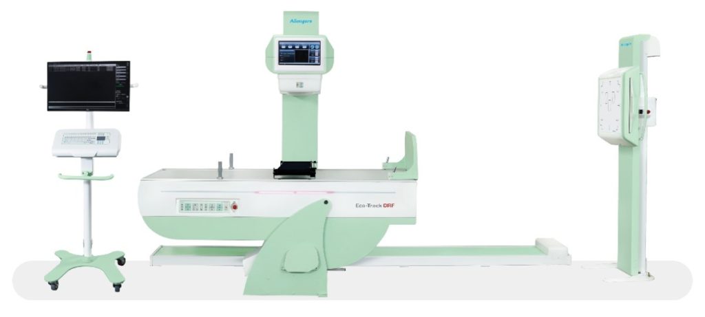 Euronoxx Medical Group ECO-Track DRF remote-controlled digital radiography and fluoroscopy system for diagnostic imaging.