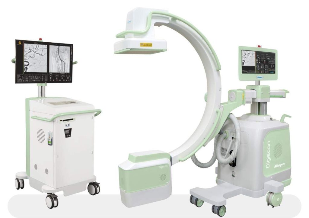 Euronoxx Medical Group Digiscan V20-V30 C-Arm system with flat panel detector for vascular and fluoroscopic imaging.